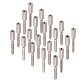 Nickel Extension Studs, M3.5 x 35mm - Switch Screws Extending Socket (20)