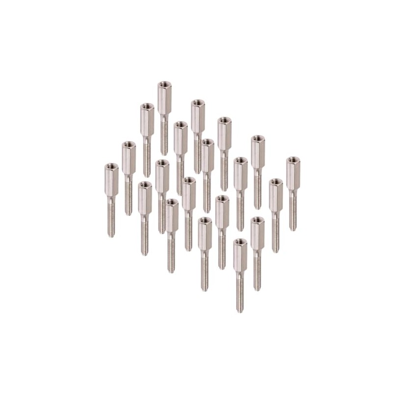 Nickel Extension Studs, M3.5 x 35mm - Switch Screws Extending