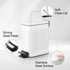 TIPGO Slim Bathroom Trash Can with Lid Soft Close, Step