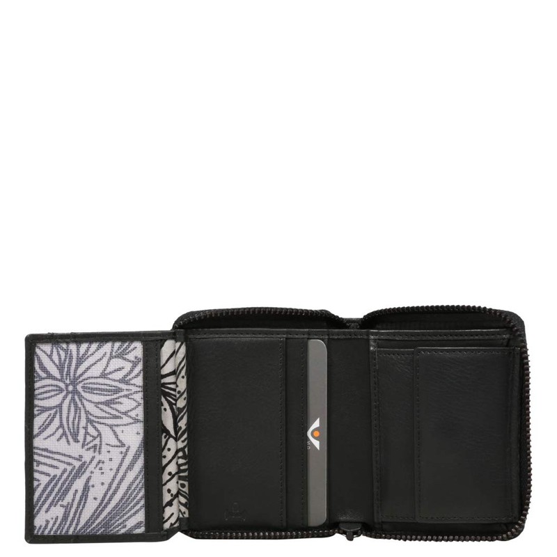 Voi Norma 70830 Women's Mini Wallet Leather Unisex, black