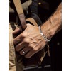 7mm Silver Cuban Link Bracelet, 21cm (8 Inches) Stainless Steel