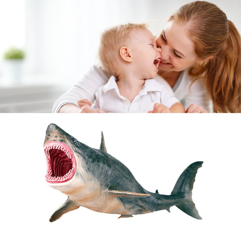 Shark Ornaments Vivid Plastic Engraving Painting Process Decorative Educational Interesting