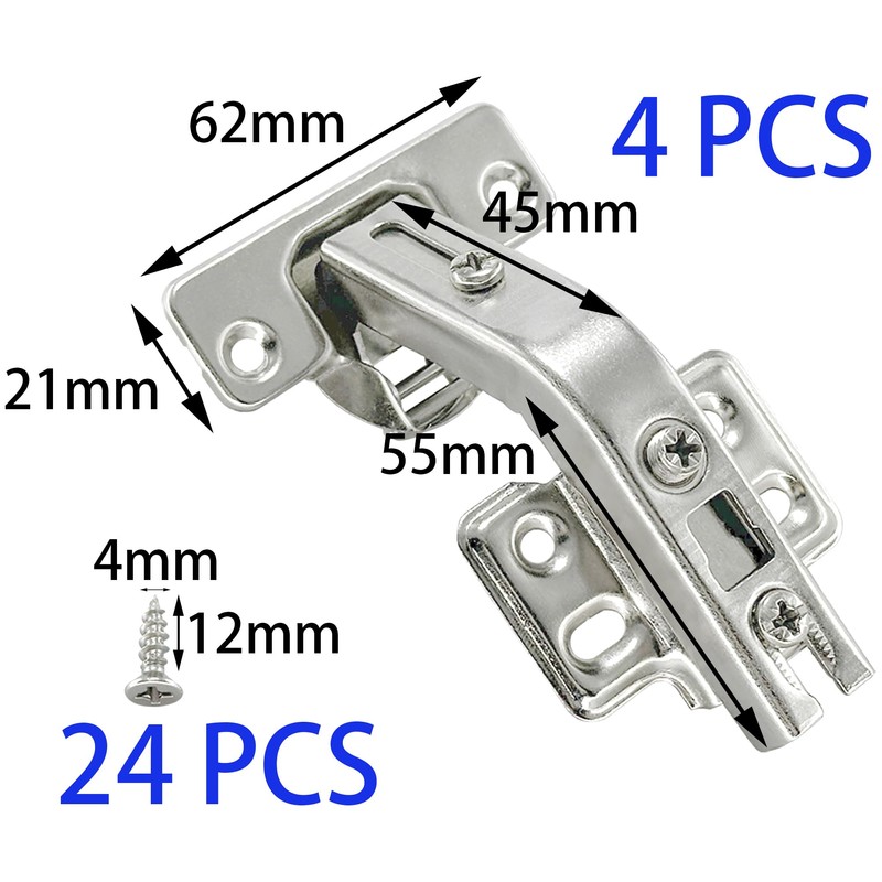 4 PCS 135 Degree Cabinet Door Hinges,Kitchen Cupboard Blind Corner