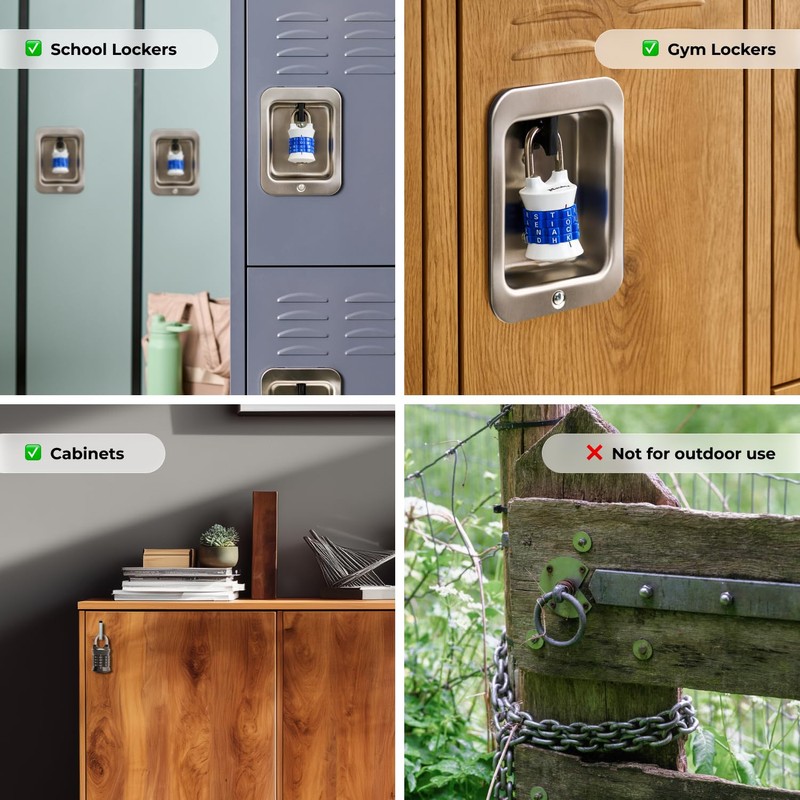 Master Lock Word Combination Lock, Set Your Own Word Letter