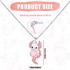 Mikovivi Cute Axolotl Necklace, Zinc Alloy Pink Axolotl Pendant Charm