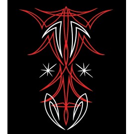 Custom Motorcycle Tank Pinstriping Decal – 10" x 7.5" – Hot Rod – Ships Free!