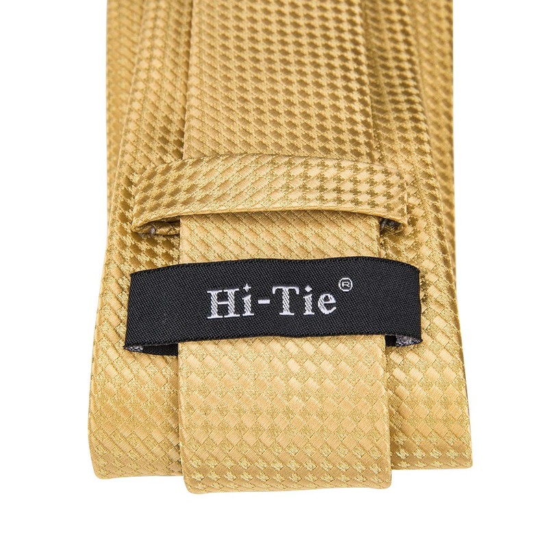 Hi-Tie Silk Men's Tie and Pocket Square Cufflinks Lapel Pin