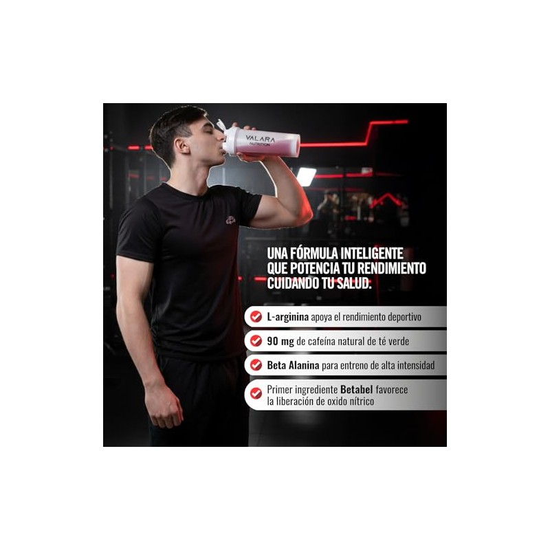 VALARA Firenox Pre-Entreno en Polvo Natural - Gym Entrenamiento