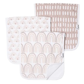 Copper Pearl Baby Burp Cloth Large 21''x10'' Size Premium Absorbent Triple Layer 3-Pack Gift Set Bliss