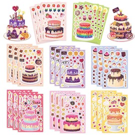 Geburtstagstorte Aufkleber, Kindergeburtstagstorte Aufkleber Set, Geburtstagstorte DIY Aufkleber, Geburtstagstorte Partygeschenke, selbstgemachte Geburtstagstorte Aufklebergeschenke