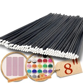 Extra Long 100 Color Safety Matches Bundle (8 inches) - Replacement Refill Long for Fireplace Candles - Wooden Wood Match Sticks
