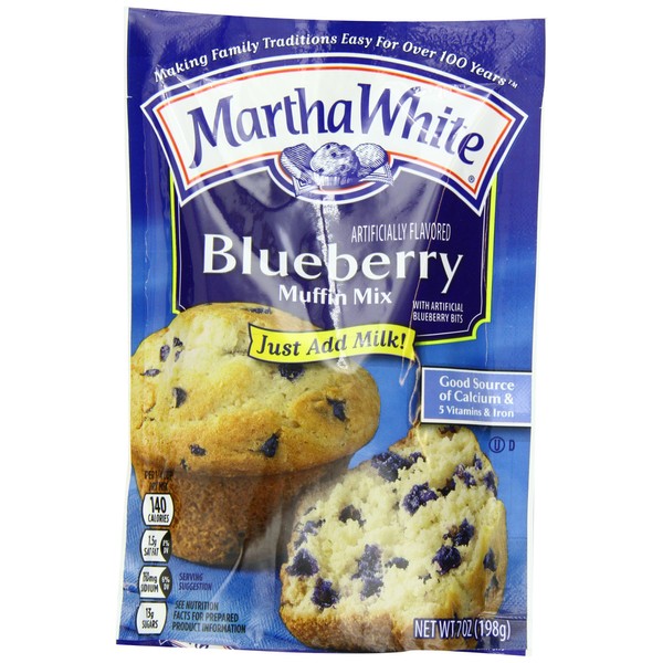 Martha White Blueberry Flavored Muffin Mix, 7 Ounce (Pack of 12)