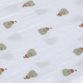 LÄSSIG Happy Fruits Pear Baby Swaddling Blanket Burp Blanket Set of 3 Cotton 60 x 60 cm Swaddle & Burp Blanket M