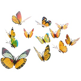 CORHAD 24 pcs 3D Butterfly Wall Stickers for DIY Home Decoration Removable PVC Butterfly Decals for Bedroom Wall Decor for Boys and Girls Room