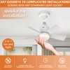 GEADI Screw in Ceiling Fan Light, Dimmable LED Ceiling Lamp