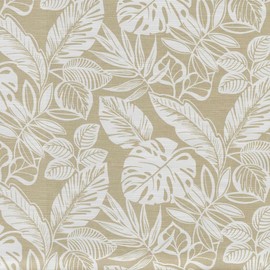 Pillow Perfect Outdoor/Indoor Delray Tufted Bench/Swing Cushion, 48" x 18", Natural