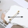 TIESOME 3 Pcs Collar Pin, Brass Ball Collar Bars for