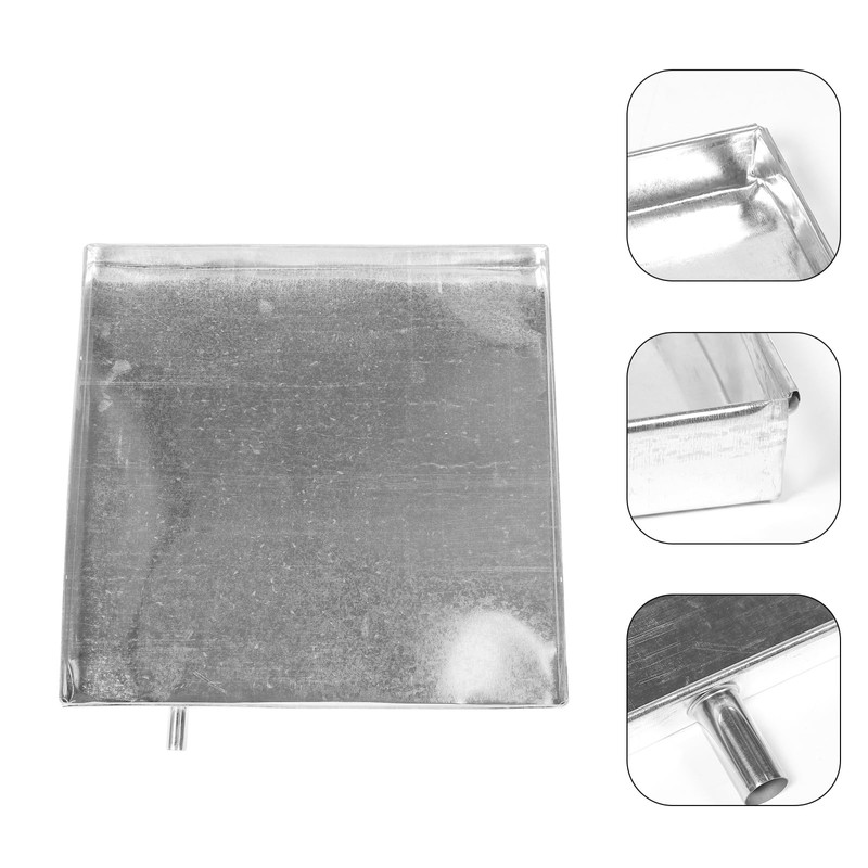 DOITOOL Air Conditioner Drain Pan 17.32X15.75 Inch Galvanized Metal Ac