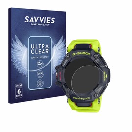 Savvies Pack of 6 Screen Protectors for Casio G-Shock GBD-H2000 Ultra Transparent