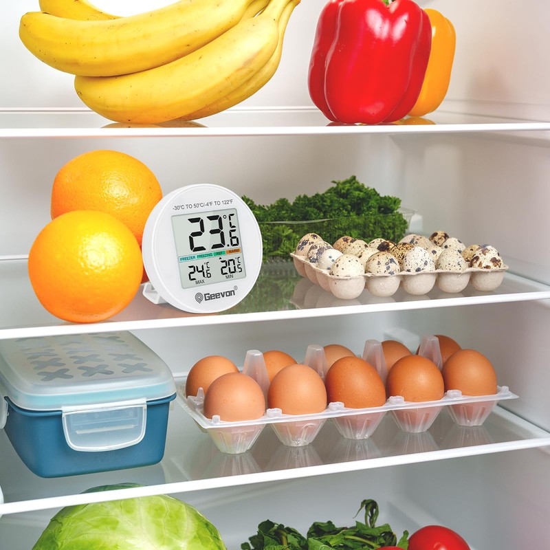 Compact Digital Fridge Thermometer 2 Pack (3)