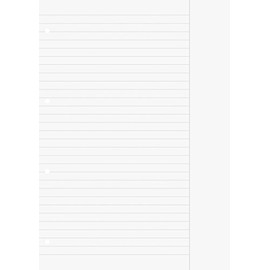 1066945 Brunnen A4 Ring Binder, Loose Leaf Refill Pad, 25 Lines per Page with Margin, 100 Sheets, 70 g/m²