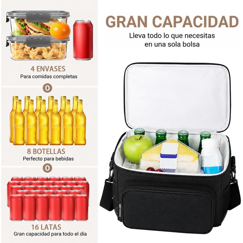 2 Piezas Bolsa Lonchera Termica Para Hombre Y Mujer