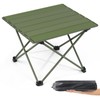 Outplea Small Foldable Camping Table, Portable Collapsible Beach Table, Lightweight