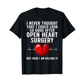 Open Heart Surgery Art For Men Women Heart Patient Operation T-Shirt