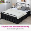 RIMELA Black Bed Skirts with Split Corners King Size 18