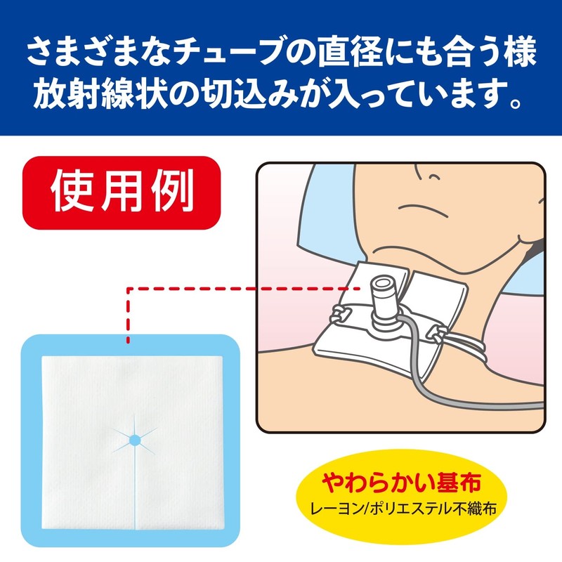 白十字 切込入ガーゼ ドレーンスワブソフト 7.5×7.5cm 12折 100枚