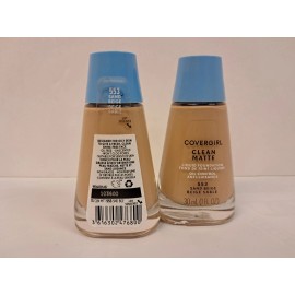 COVERGIRL 2 Covergirl Clean Matte Liquid Foundation Makeup #553 Sand Beige 1 fl oz NEW
