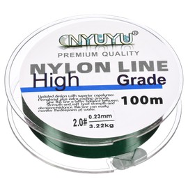 PATIKIL 109Yard/328FT Nylon Fishing Line, 7Lb Monofilament String Wire Fluorocarbon Coated for DIY Craft Hanging Decoration, Dark Green