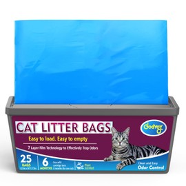 Cat Litter Refill Bags Compatible with Genie Easy Roll Litter Bin, 50 Count Bags Long Lasting Cat Bag Cartridge, 7-Layer Odor Control, Leak-Proof & Easy-Tear Design, 2 Packs