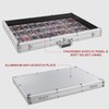 Large Aluminum Cards Display Case, 34"x22" Portable Table Top Trade