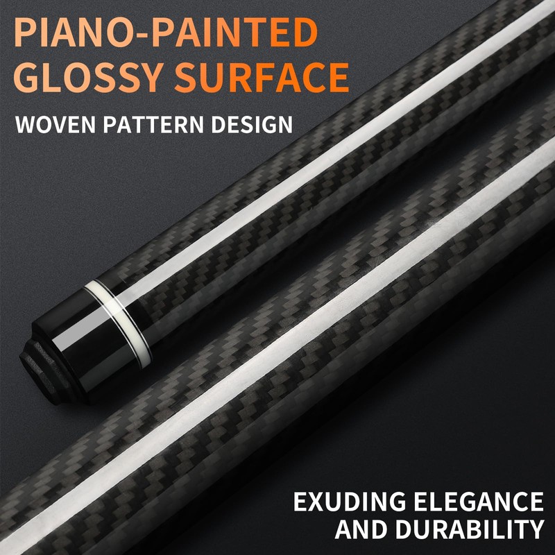 Kmise Carbon Fiber Pool Cue Stick 58", Billiard Cue Sticks