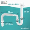 Engelbach Trap for Kitchen Sink with Flexible Drain Hose, Flexible