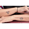 GZ088x2 Temporary Tattoo Semi-Permanent Zodiac Sign Symbols Tattoo with 24
