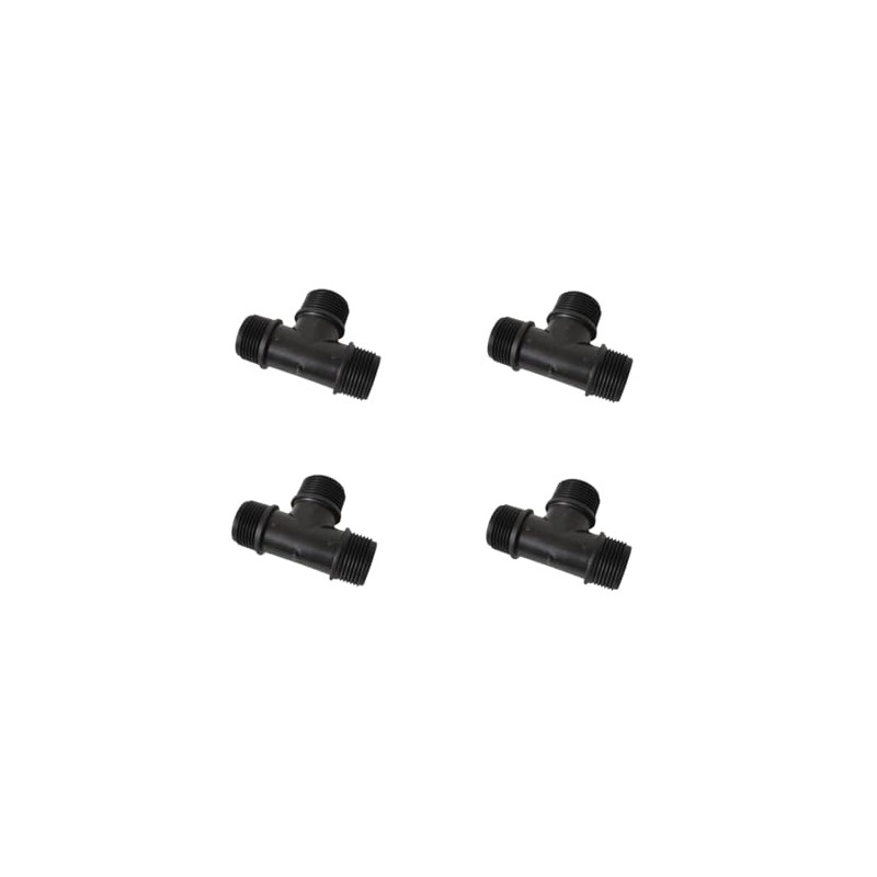 PP Threaded Fitting Screw Fitting T-Piece Black PN10 Fittings AG