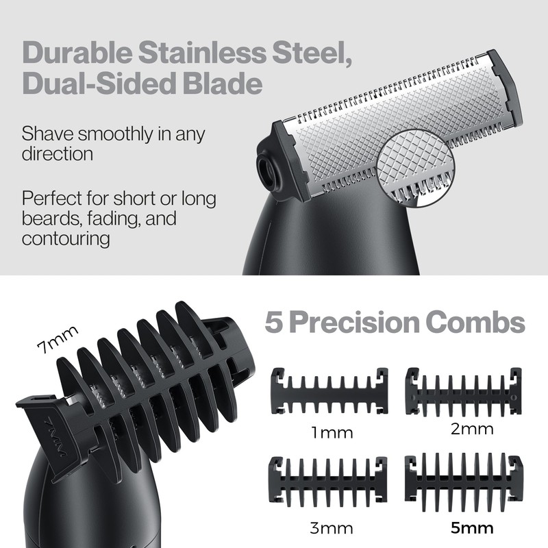 BarberBoss Set per la toelettatura dei dettagli, 3 in 1,