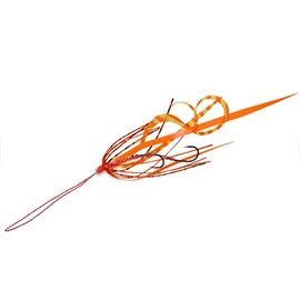 Hayabusa Musou Red Snapper Fleece Slide Tie Hook Set, Twin Curly Slim & Straight