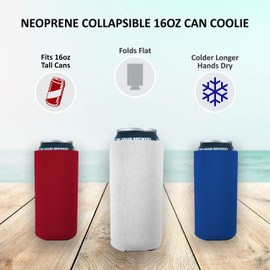 Blank Neoprene 16 oz. Can Coolie (2 Pack, Navy Blue)