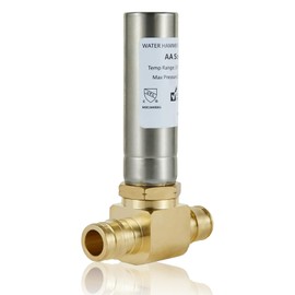 GUOFIS 1/2-Inch PEX-A Expansion Stainless Steel Tee Water Hammer Arrestor (1 Pack, Brass, CUPC & NSF Listed)