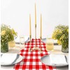 AVXINSOK 6 Pcs Red Gingham Table Runner Plastic 14 x