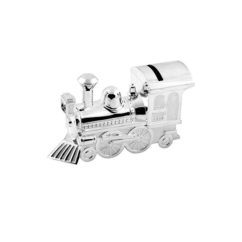Widdop Bingham Train Money Box, Silver Plated