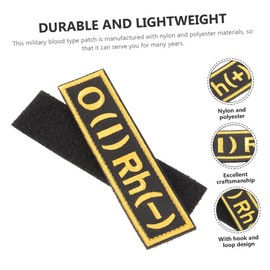 Totority Hook and Loop O Positive Blood Type Patch Durable Camouflage Embroidered Identifier for Clothing Backpacks and Uniforms Highly Visible Design for Emergency Situations