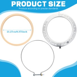 Therwen Pool Light Ring Replacement Pool Light Gasket Stainless Steel Face Ring Assembly Replacement for Swimming Pool LED Light
