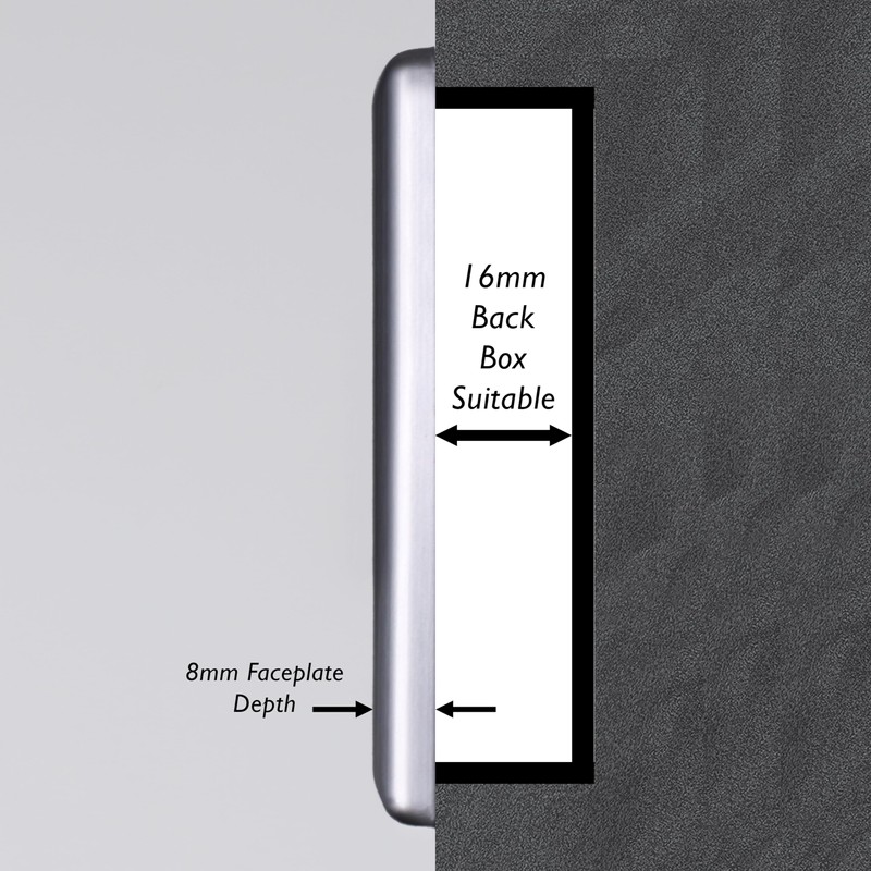 VARILIGHT | Brushed Steel | Classic | Single Blank Plate