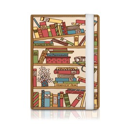 ATJFKIXL Passport Holder for Travel Essentials, RFID Premium Leather Passport Wallet Cover Case for Travel Must Haves Accessories, Passport Holders for Women Men Cute Book Shelf