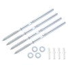 sourcing map 4 Pcs Floating Shelf Brackets Metal Hidden Shelf