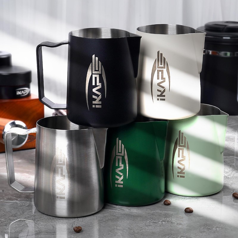 IKAPE Coffee Products, 600ml Milk Frothing Pitcher(white)